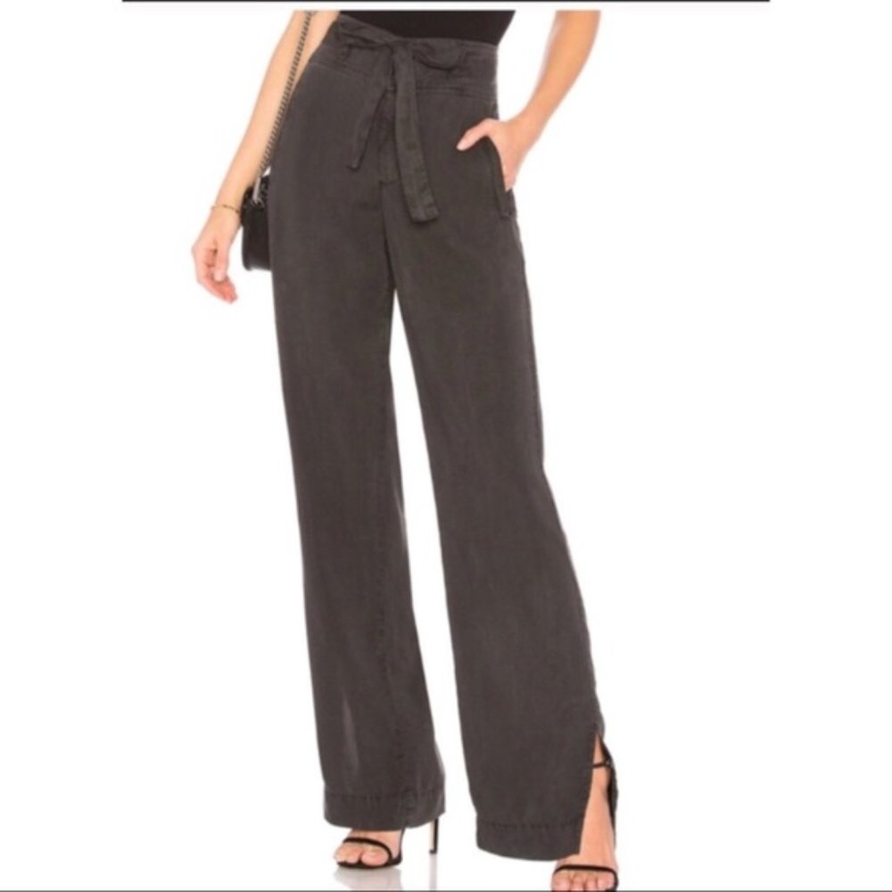 EUC Cloth & Stone Wide Leg Belted Tencel Trousers